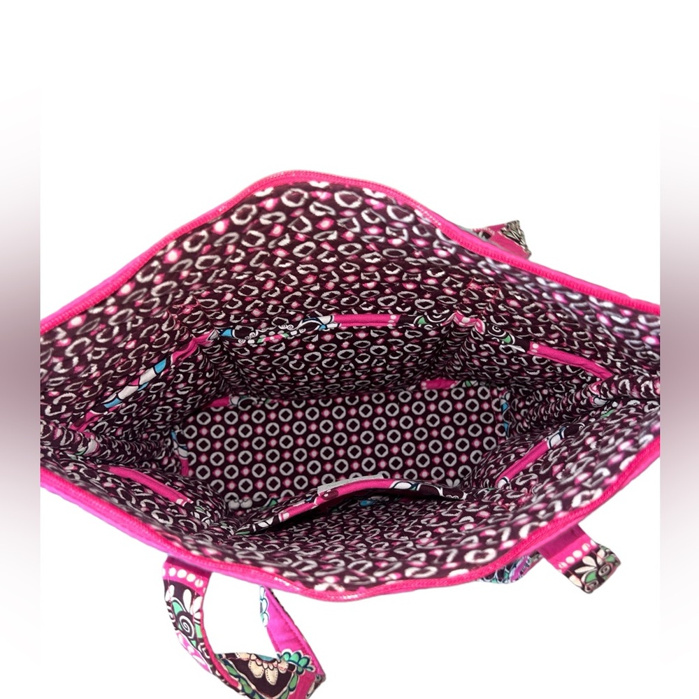 Vera Bradley, pink pattern tote - Picture 4 of 7